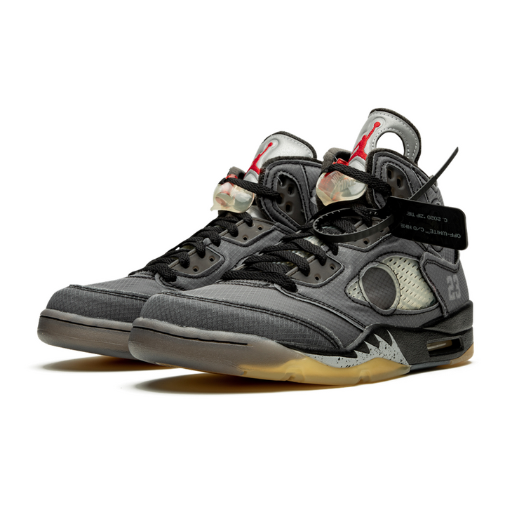 Air Jordan 5 Retro SP Off-White Virgil Abloh Edition: Deconstruct Luxus Sneaker Grau