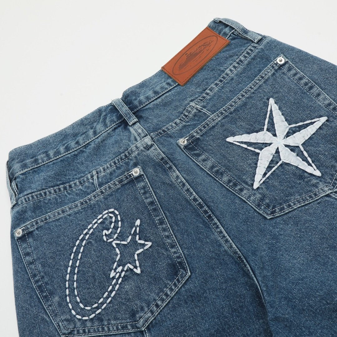 Corteiz Blaue Denim Shorts Herren – Exklusiver London Streetwear Style