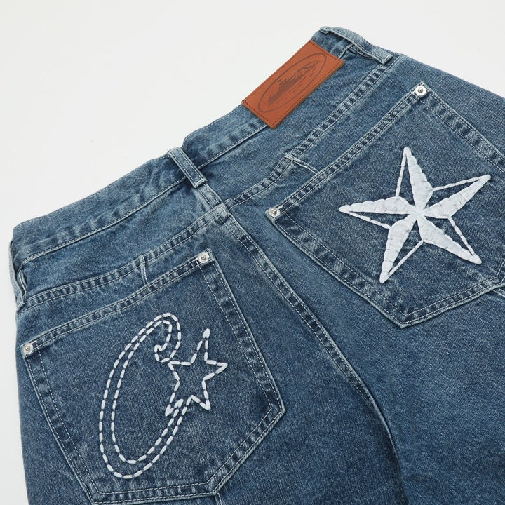 Corteiz Blaue Denim Shorts Herren – Exklusiver London Streetwear Style