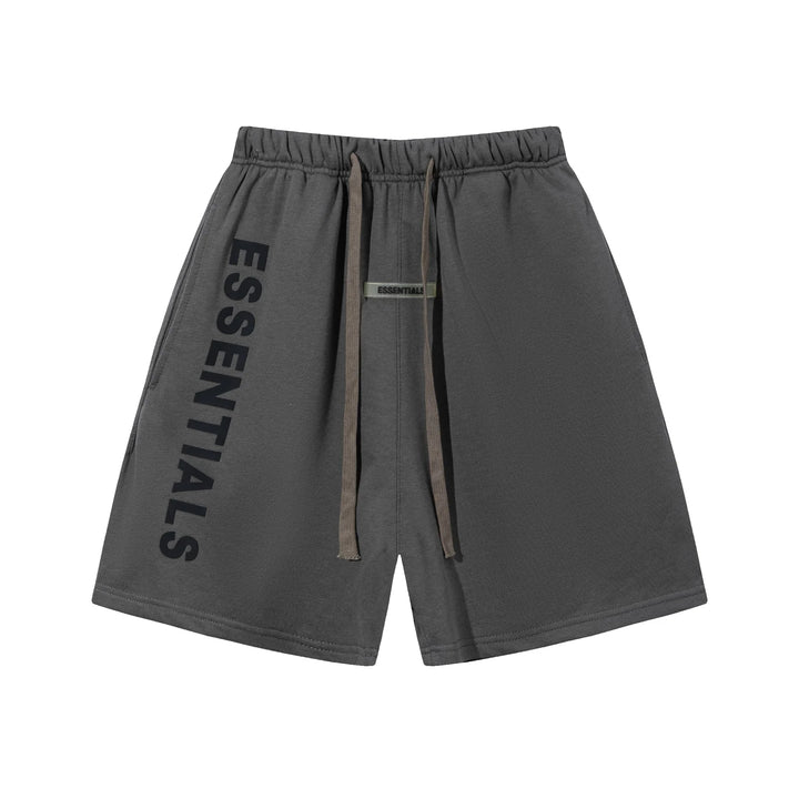 Essentials Militärgrüne Baumwoll-Shorts für Herren – Lässiger Stil, Bequeme Passform