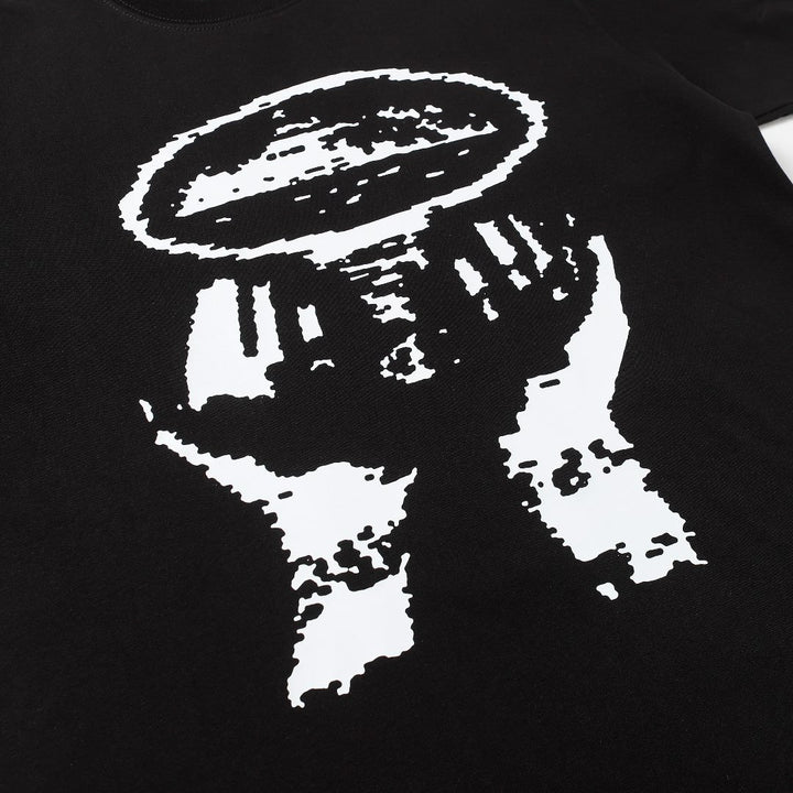 Corteiz Exklusives Streetwear T-Shirt Baumwolle Unisex Loose Fit Schwarz Stilvoll