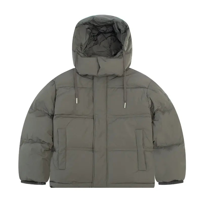AMI Paris Graue Pufferjacke: Stylisch, Warm, Vielseitig für Herren