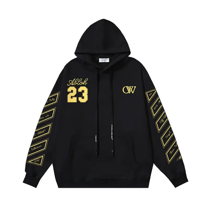 Off-White Monogramm Luxus Hoodie – Stilvoller Streetwear Kapuzenpullover für Herren
