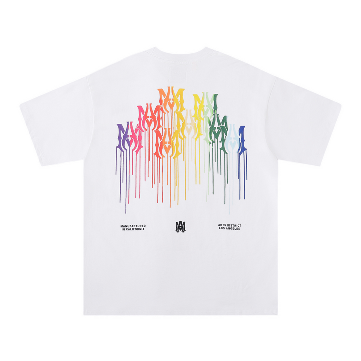 Amiri M.A. Drip Collage T-Shirt: Exklusives Designer Baumwoll-Oberteil für Herren