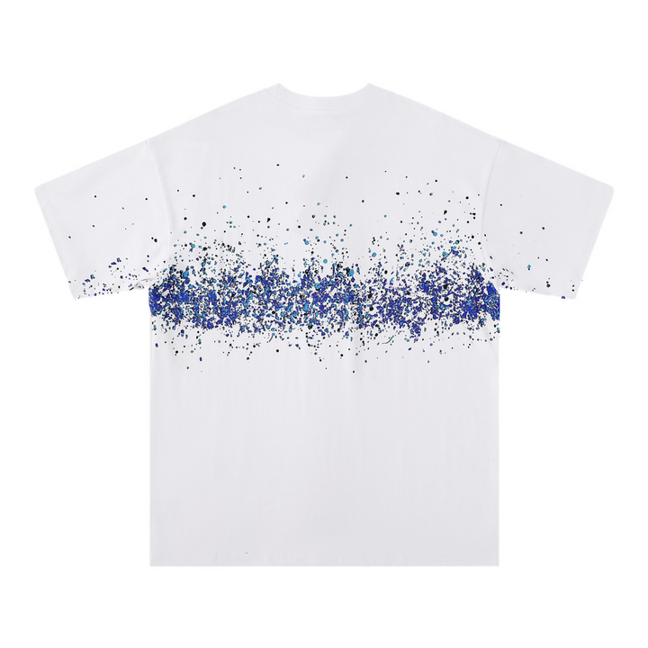 Amiri Paint Splatter T-Shirt: Luxuriöses Designer Streetwear Oberteil mit Kunstvollem Farbspritzer-Muster