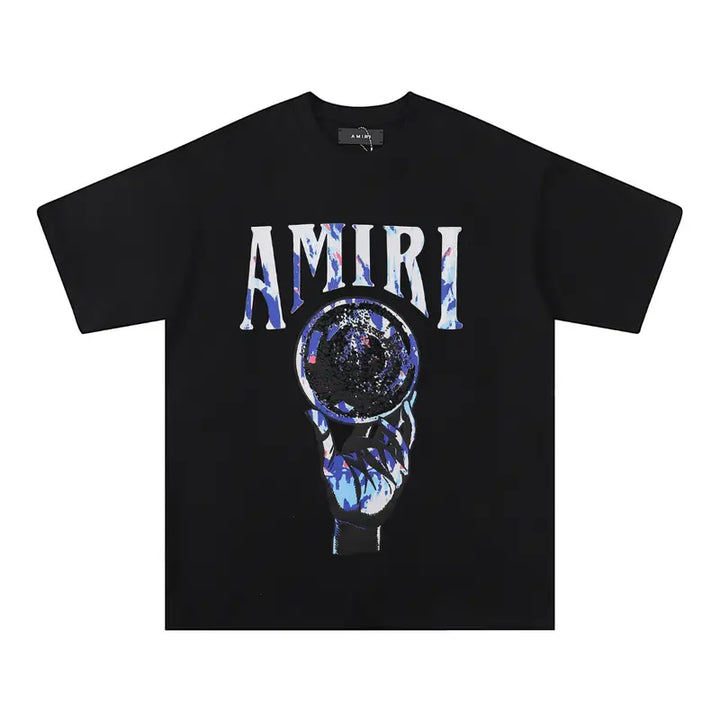 Amiri Crystal Ball Designer T-Shirt – Luxuriöses Rock 'n' Roll Streetstyle Herren Shirt