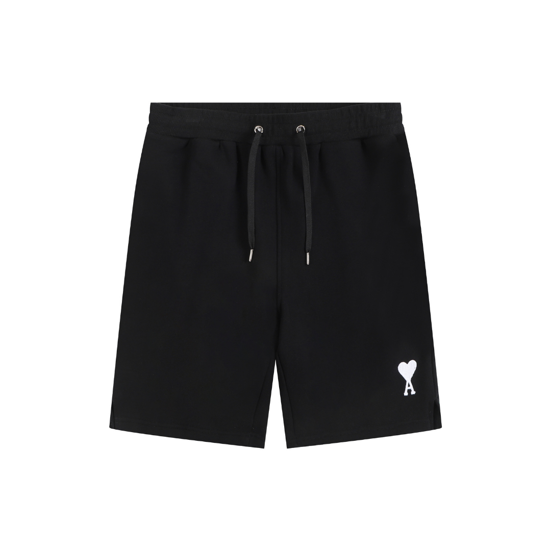 AMI Paris Herren Shorts: Stylisch, Bequem, Hochwertige Baumwolle, Vielseitig, Schwarz/Weiß