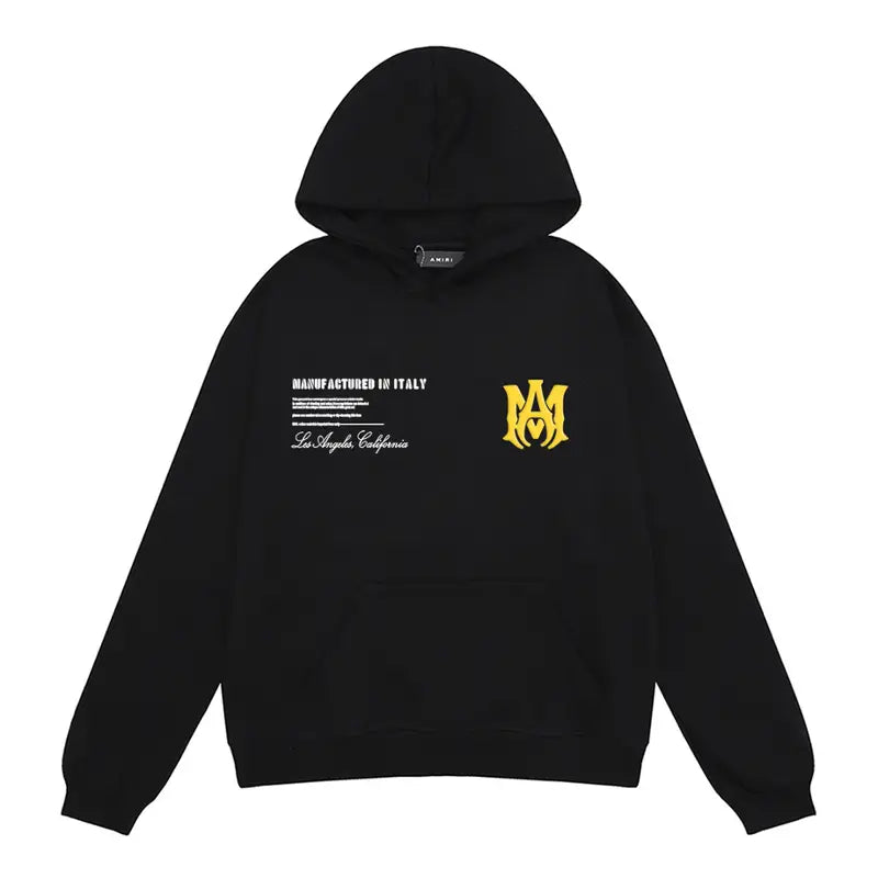 Amiri Logo Hoodie: Exklusiver Premium-Baumwoll-Kapuzenpullover für Lässigen Rock'n'Roll Style