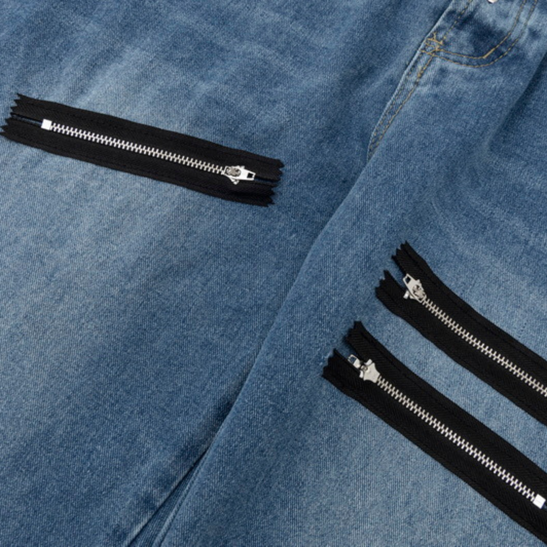 Gallery Dept. Designer Denim Jeans mit Farbspritzern – Einzigartige Streetwear Hose