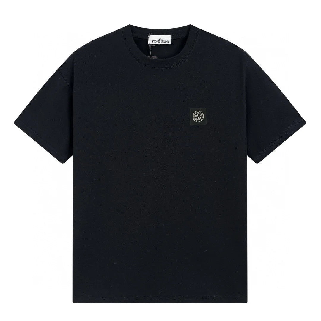 Stone Island Herren T-Shirt - Premium Baumwolle, Kompass-Patch, Urbaner Style