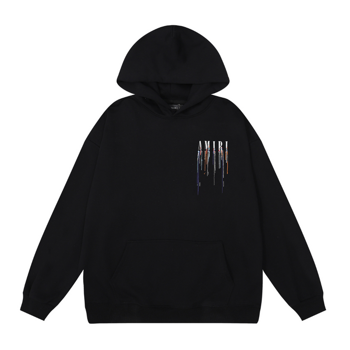 Amiri Paint Drip Hoodie – Stylisch, Modern, Auffällig, Bequem für Herren