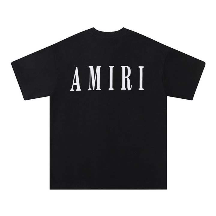 Amiri Designer Logo T-Shirt Herren Schwarz Baumwolle Luxus Streetwear Kurzarm
