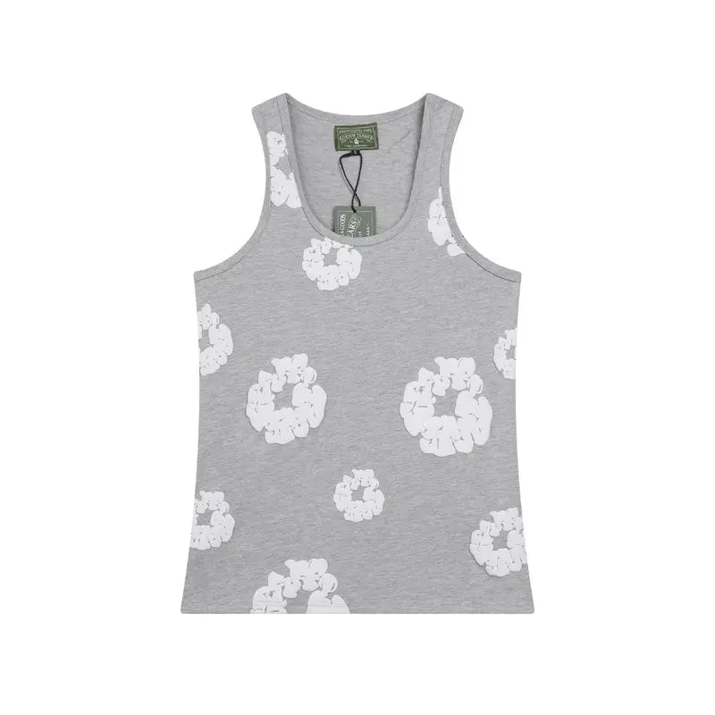 Denim Tears Graues Tanktop: Bequem, Stilvoll, Modern – Hochwertiges Baumwoll-Design