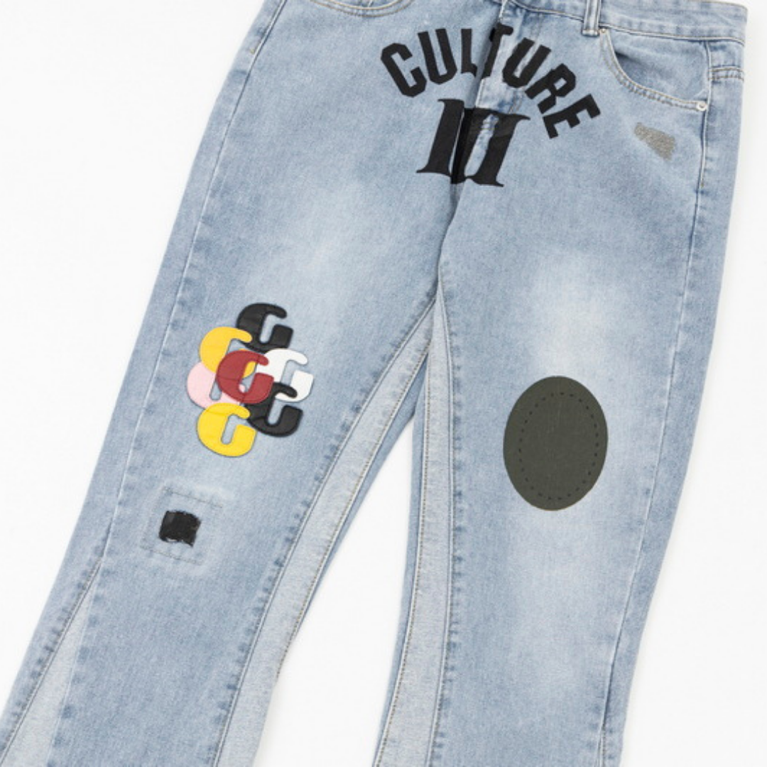 Einzigartige Gallery Dept. Handbemalte Jeans: Künstlerischer Streetwear-Style für Individualisten