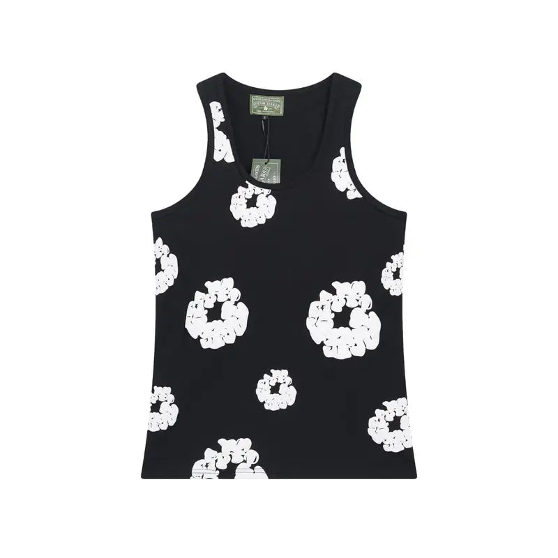 Denim Tears Schwarzes Baumwoll-Tanktop für Herren - Stilvoll & Modern