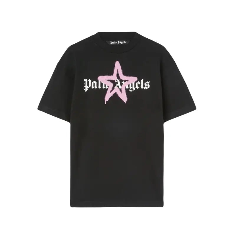 Palm Angels Sternen-Spray T-Shirt: Lässiger Style, Hochwertige Baumwolle, Urbaner Chic