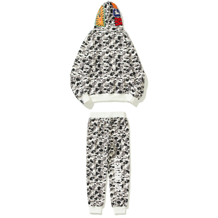 BAPE Shark Camo Trainingsanzug Set – Stylischer Streetwear Hoodie & Jogger