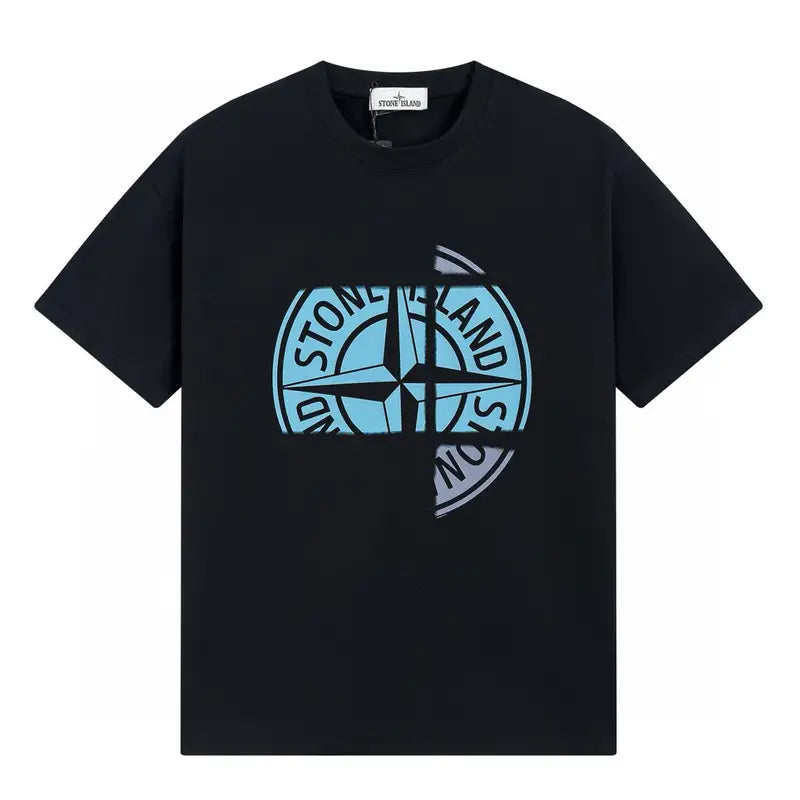 Stone Island Monochromes T-Shirt: Premium Baumwolle, Klassischer Stil, Exklusives Patch-Design