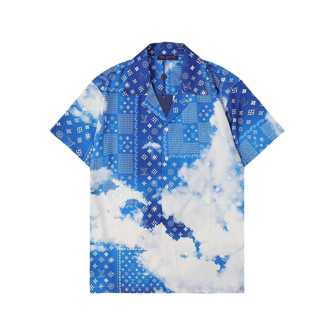 Exklusives Louis Vuitton Designer Short Set Luxuriöses T-Shirt & Shorts Freizeit Outfit