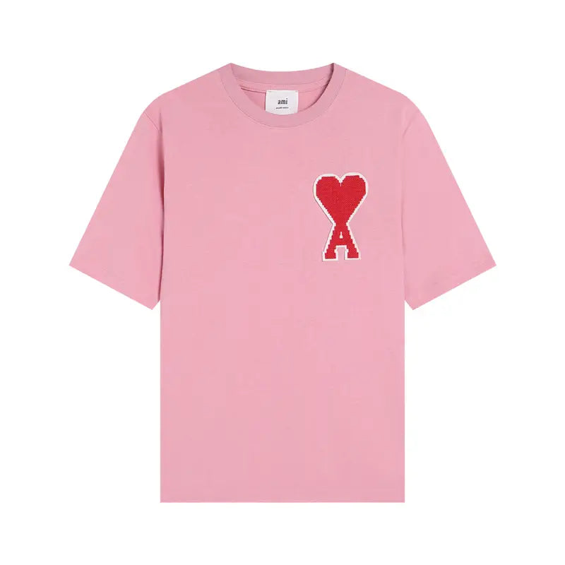 AMI Paris Unisex T-Shirt – Hochwertige Baumwolle mit Herz-Logo für stilvollen Komfort