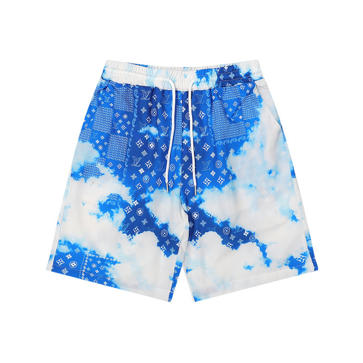 Exklusives Louis Vuitton Designer Short Set Luxuriöses T-Shirt & Shorts Freizeit Outfit