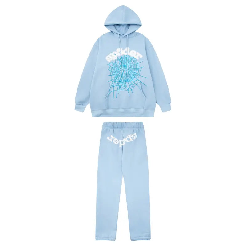 SP5DER Tracksuit Bequemer Hoodie Jogginghose Set Stilvolles Sportoutfit Freizeit Anzug