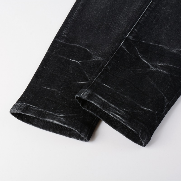 Amiri Schwarze Diamant-Jeans für Herren – Luxuriöse Designer-Denim mit Distressed-Effekt