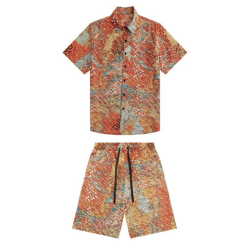 Burberry Luxus Kurzset Herren Sommer Outfit Designer Baumwolle Freizeit Anzug
