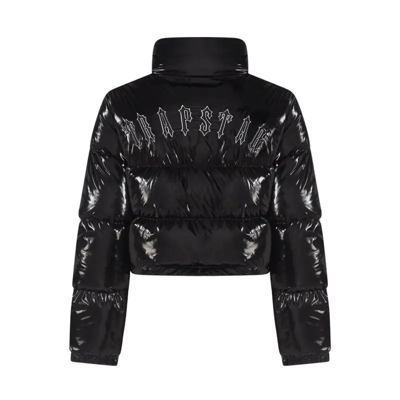 Trapstar Damen Decoded Glänzende Schwarze Kapuzenjacke - Urbaner Streetwear-Style