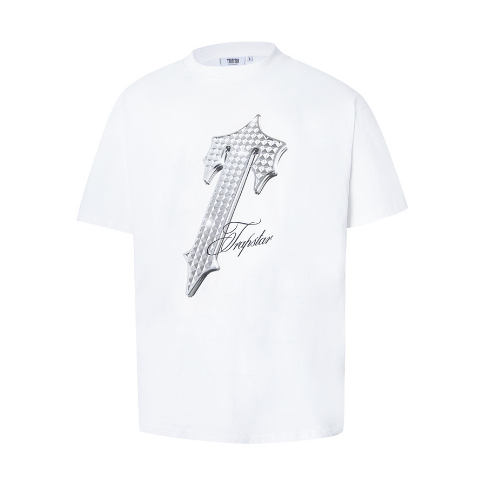 Stylisches Trapstar Logo T-Shirt: Bequemes Baumwoll-Shirt für Streetwear-Fans