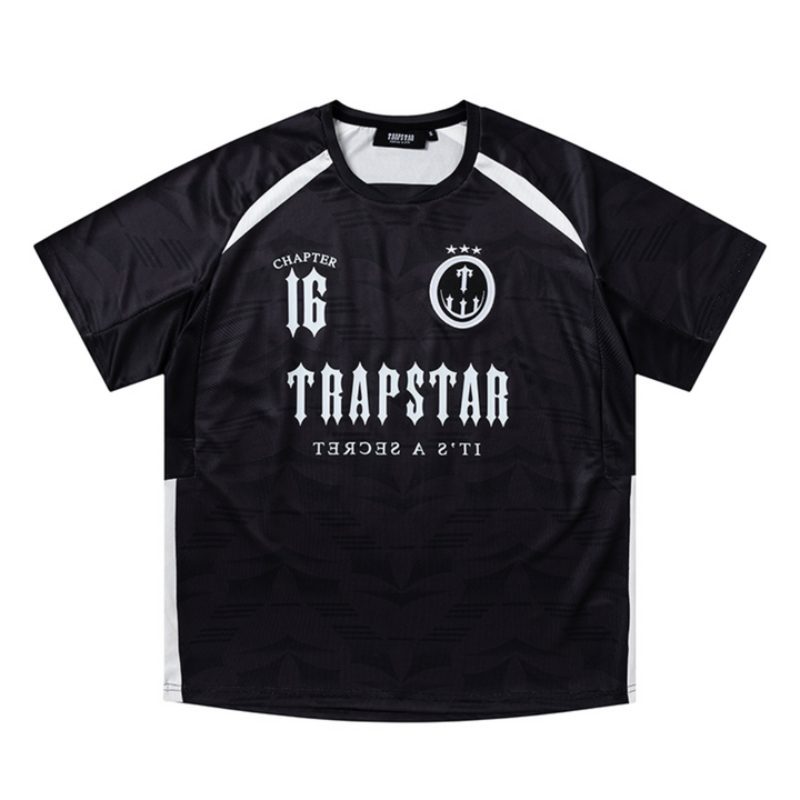 Trapstar Irongate Gradient Triple Black T-Shirt: Exklusives Streetwear Baumwollshirt für Herren