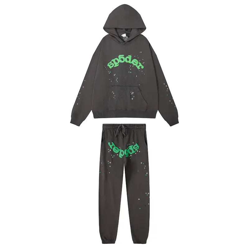 SP5DER Gemütlicher Trainingsanzug: Stylischer Hoodie & Komfortable Hose Streetwear Look