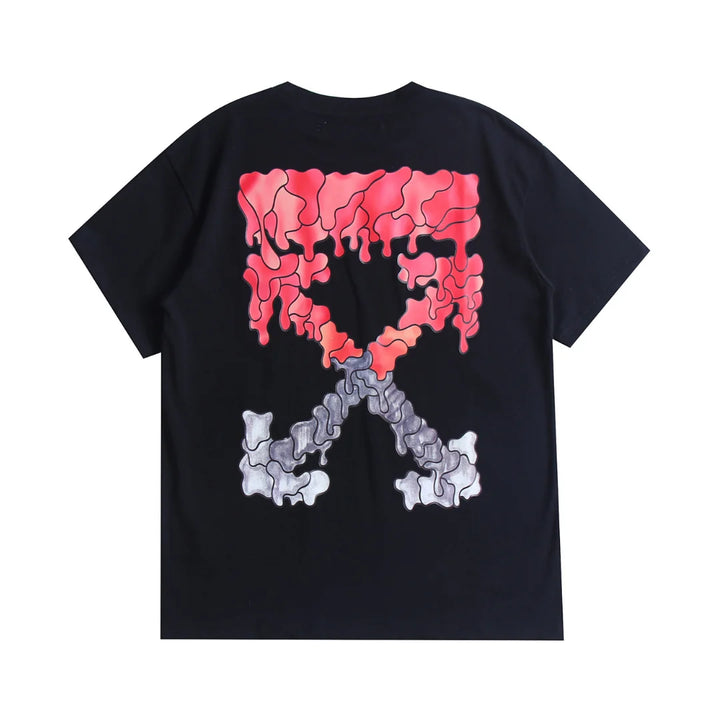 Luxuriöses Off-White Monogramm Baumwoll T-Shirt – Premium Streetwear Kurzarm Oberteil Herren