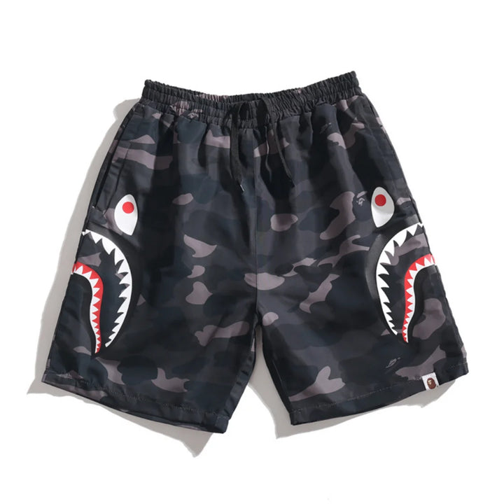 Exklusive BAPE Camo Hai Streetwear Shorts – Bequeme Baumwolle für Sommer Style