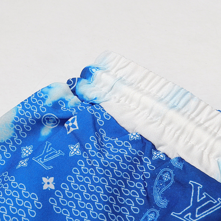 Exklusives Louis Vuitton Designer Short Set Luxuriöses T-Shirt & Shorts Freizeit Outfit