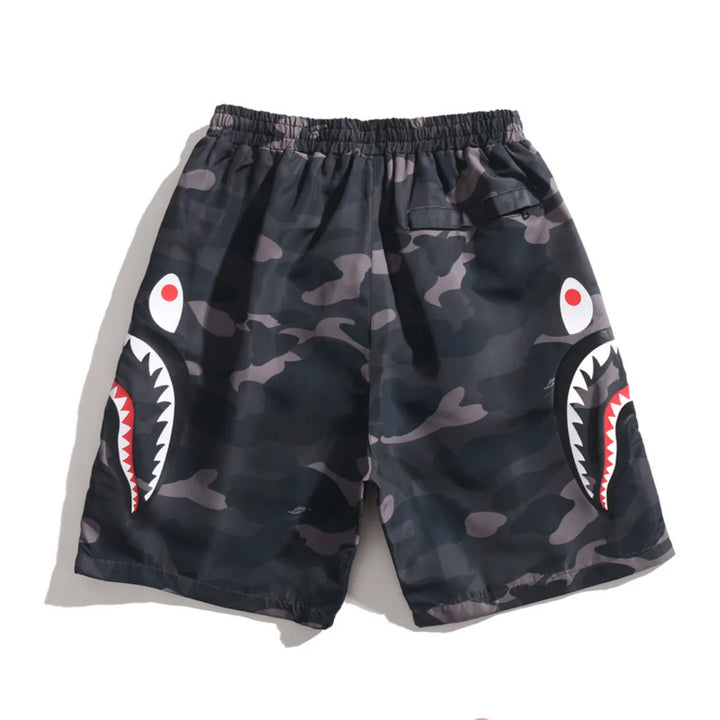 Exklusive BAPE Camo Hai Streetwear Shorts – Bequeme Baumwolle für Sommer Style