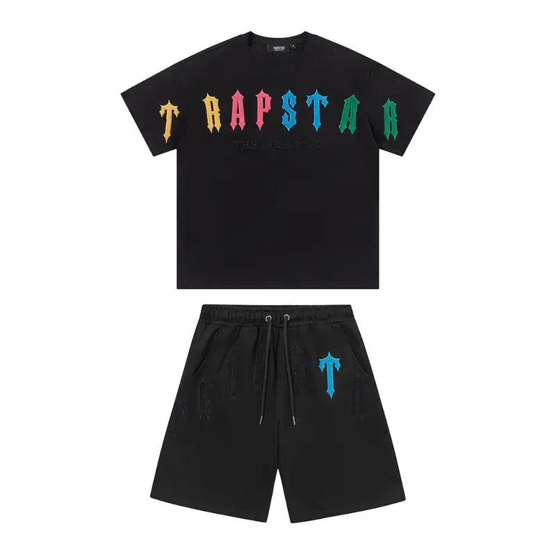 Exklusives Trapstar Decoded Central Shorts Set Herren – Stylischer Streetwear Freizeitanzug