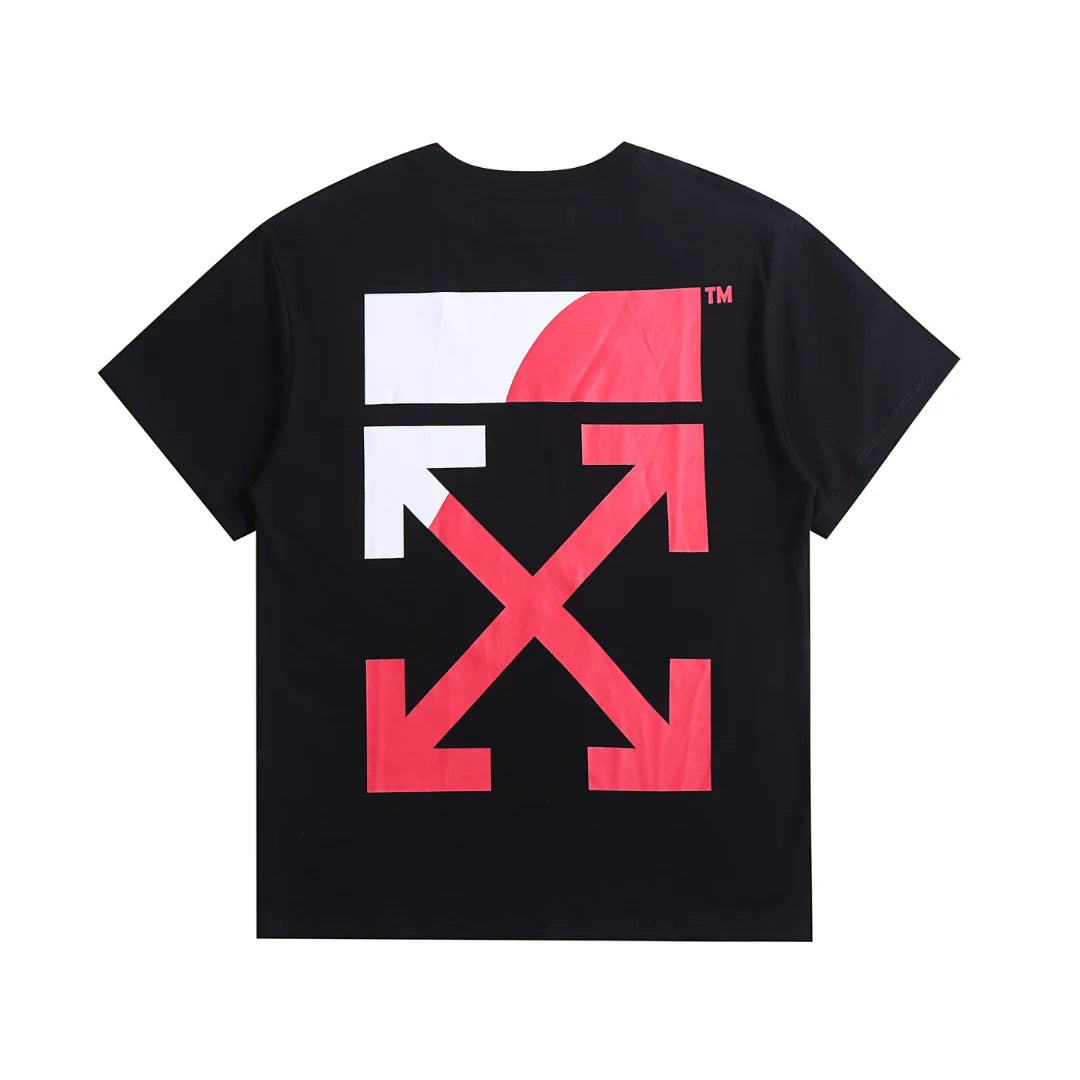 Off-White Monogramm Baumwoll-T-Shirt für Herren, Kurzarm, Luxus-Streetwear, Modern
