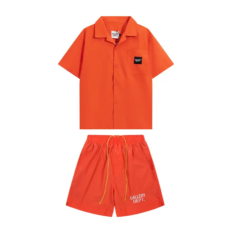 Stylisches Gallery Dept. Kurzes Set: Handbemalte Streetwear für Trendsetter