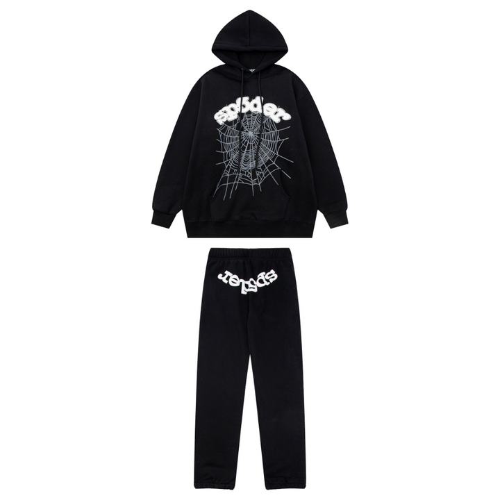 SP5DER Spiderweb Trainingsanzug: Komfortables 2-teiliges Set für angesagten Streetwear-Stil