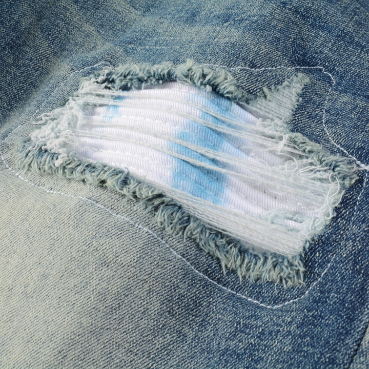 Amiri MX1 Distressed Slim Fit Jeans für Herren – Luxuriöse Designer-Denim Blau
