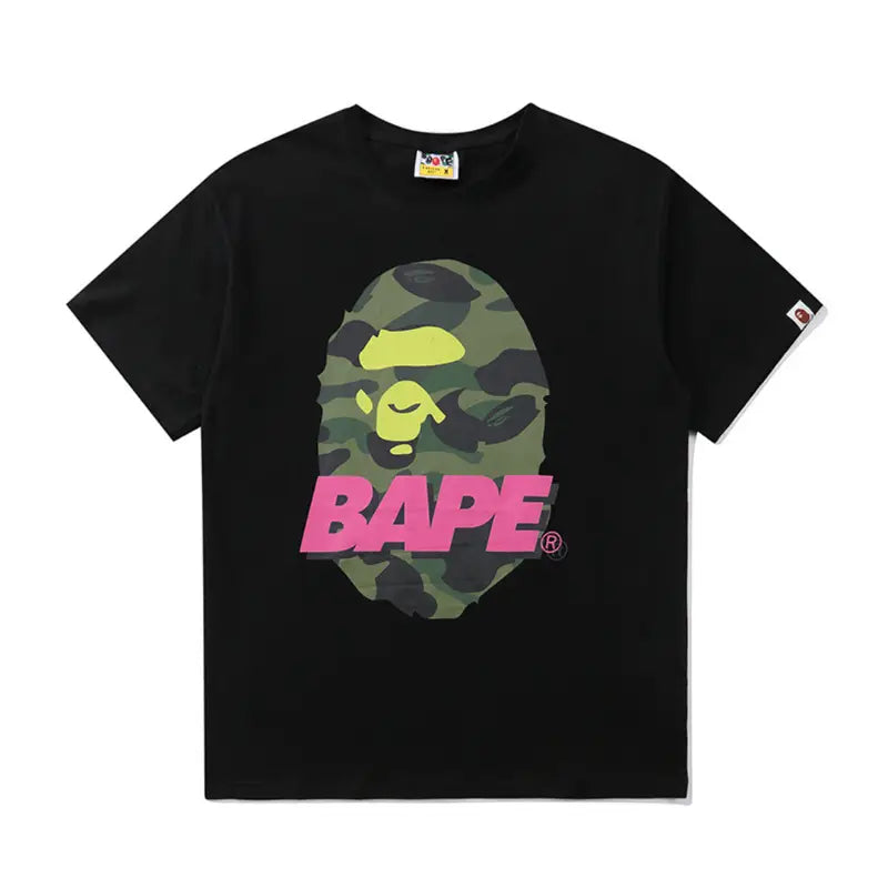 Exklusives BAPE Streetwear T-Shirt: Premium Baumwolle, Stylischer Affen-Print, Komfortabel