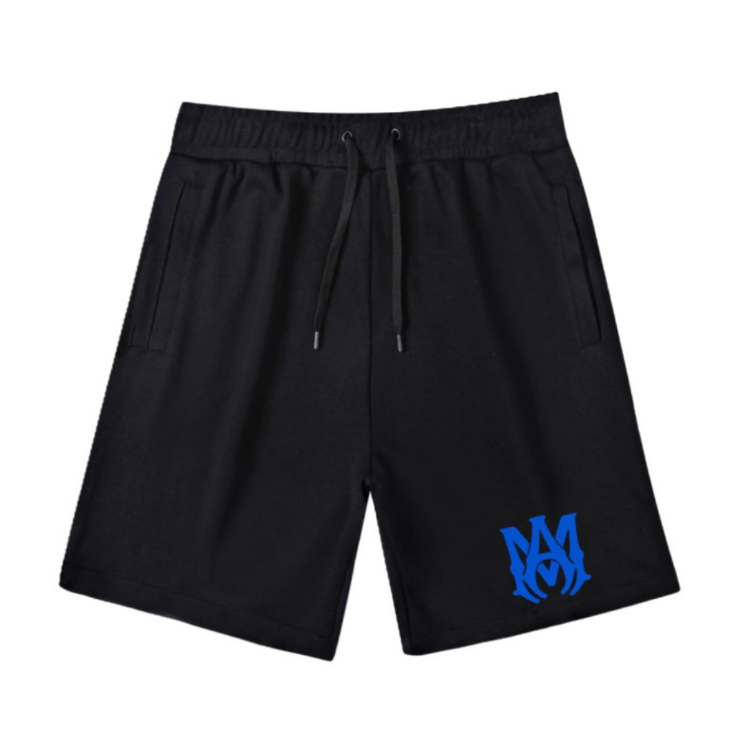 Amiri Designer Logo Shorts: Luxuriöse Herren Baumwoll-Sweatshorts Schwarz Stilvoll Komfortabel