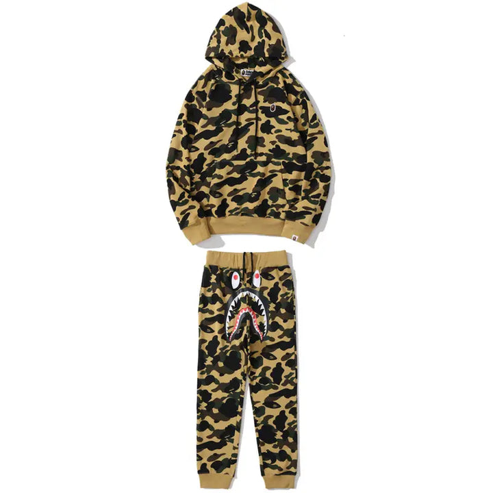 BAPE Trainingsanzug Herren – Exklusiver Streetwear Camo Freizeitanzug Set