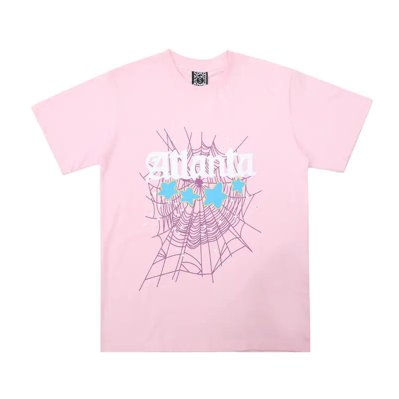 SP5DER Streetwear T-Shirt für Herren – Stylisches Baumwoll-Shirt mit Logo-Print