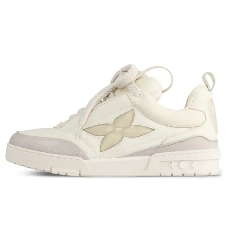 Louis Vuitton Skate Beige Sneaker: Luxuriöser Leder-Mesh Schuh, Stilvoll & Bequem