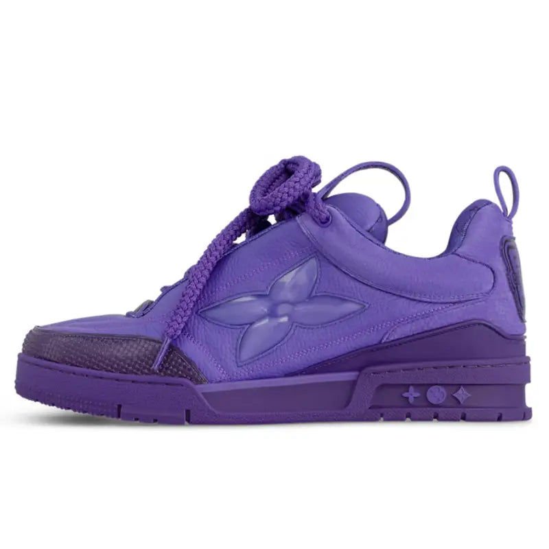 Exklusiver Louis Vuitton Skate Sneaker: Luxuriöses Lila-Blau Design, Premium Leder, Streetwear-Chic