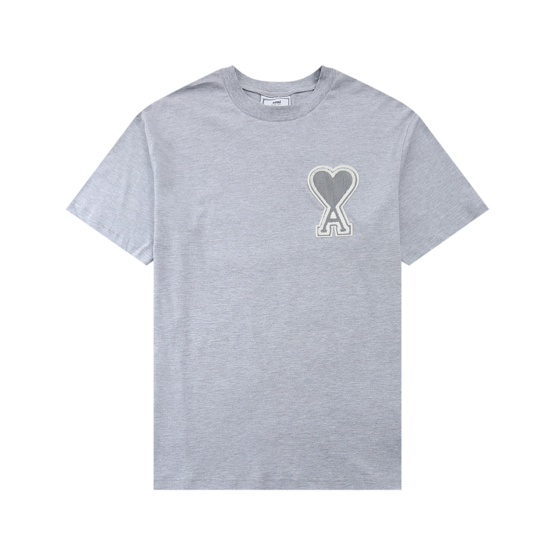 AMI Paris Unisex Baumwoll-T-Shirt – Elegant, Zeitlos, Vielseitig, Hohe Qualität
