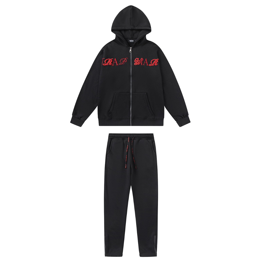 Trapstar Irongate Roter Secret Jogginganzug Herren Set – Stilvoll, Bequem, Urban Streetwear Look