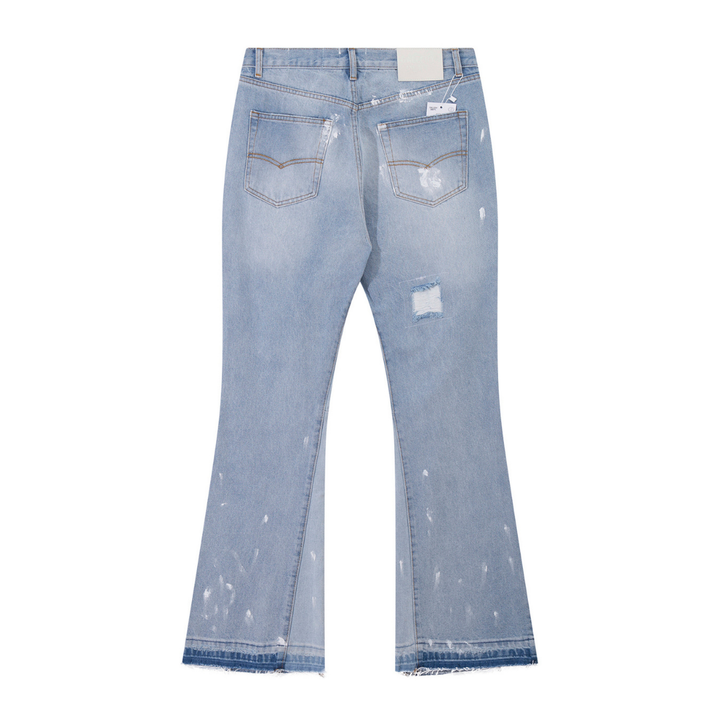 Gallery Dept. Bemalte Jeans: Luxuriöse Streetwear, Distressed Denim, Loose Fit